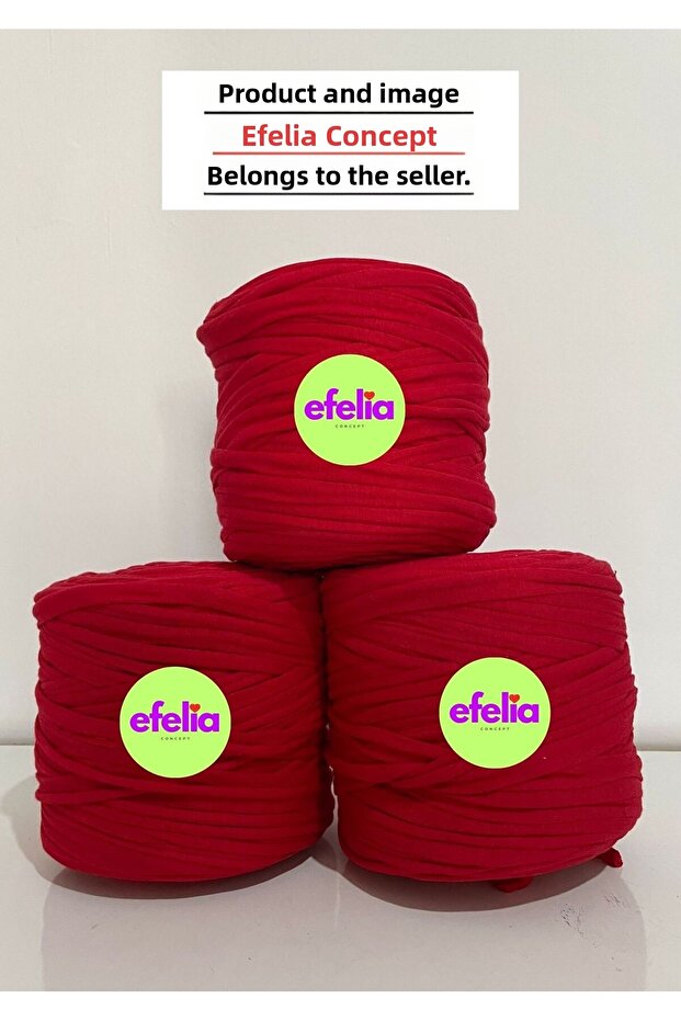 Red Combed Cotton Yarn Bag Knitting Yarn - (600-650Gr) 1 Piece