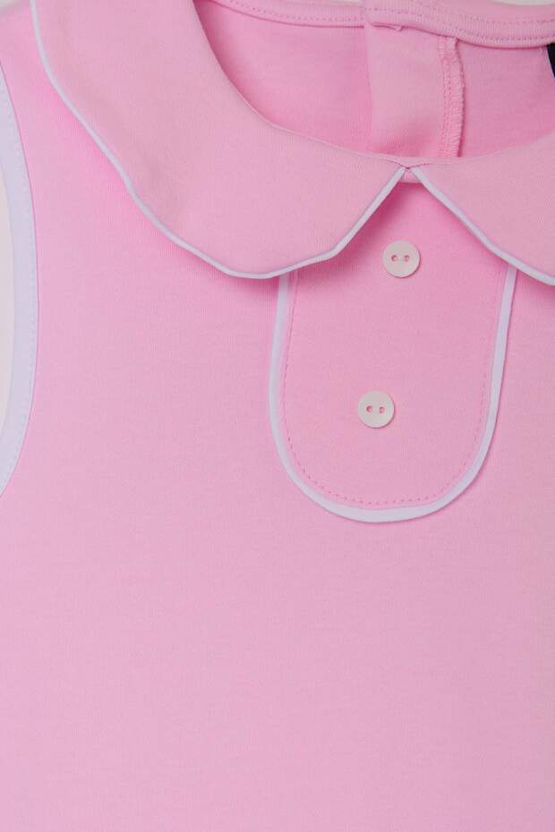 Pembe Kısa / Mini Cep Detaylı Düz Örme Elbise TKDSS26EL00015 - 3