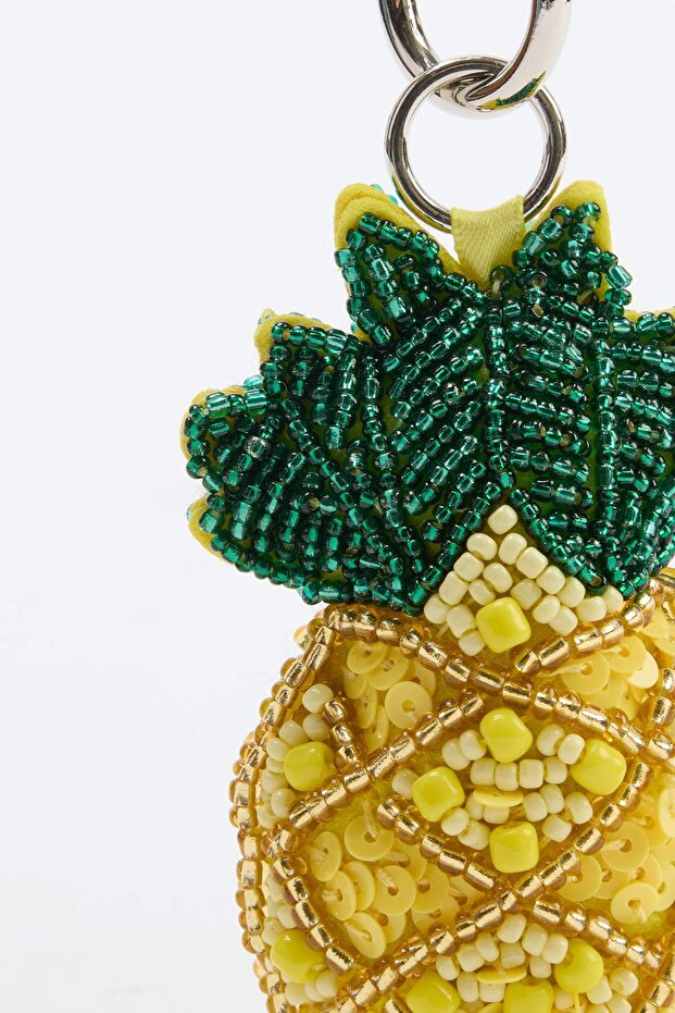 Sarı Ananas Boncuk Nakışlı Kadın Charm Aksesuar TAKSS26DA00004 - 3