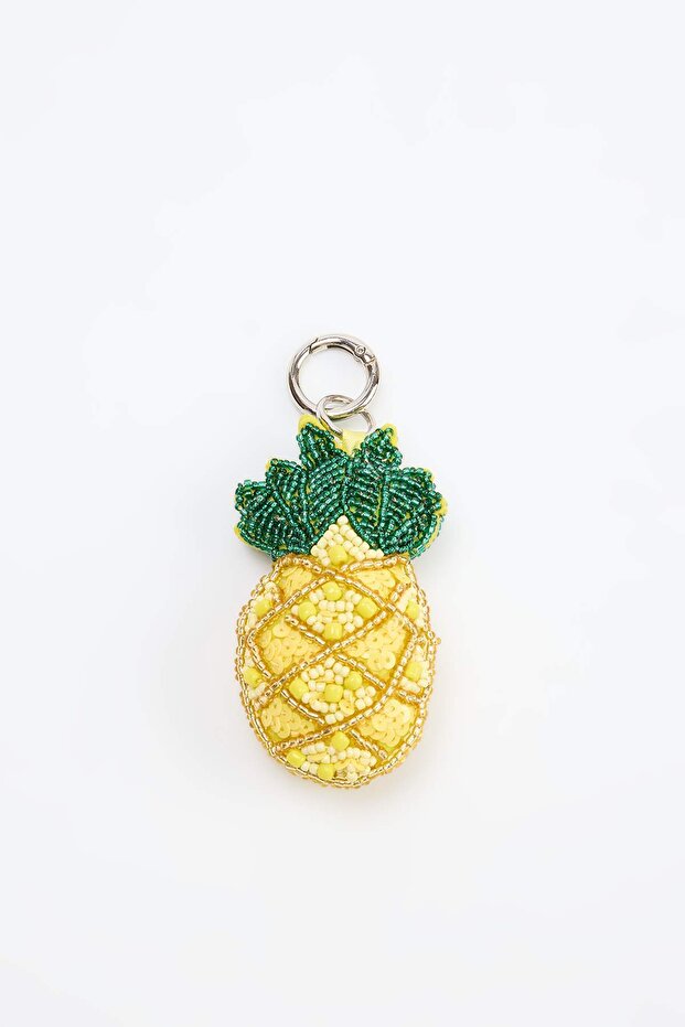 Sarı Ananas Boncuk Nakışlı Kadın Charm Aksesuar TAKSS26DA00004 - 1