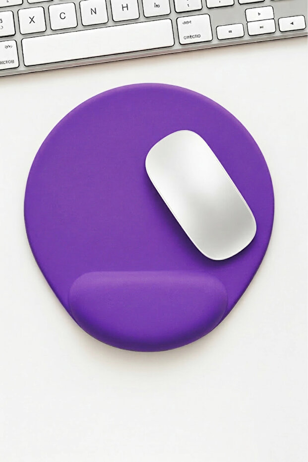Mousepad with Wrist Support - Non-Slip Mouse Pad - Mouse Pad - Oval Mouse Pad - Purple Mousepad -Mouseped