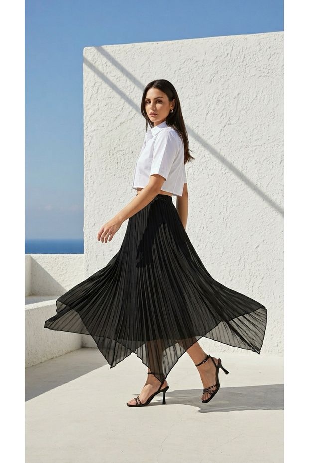 SİYAH ASİMETRİK ETEK - 4