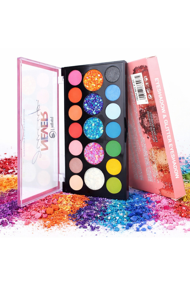 New Music Festival Glitter Matte Eyeshadow Glittered 19 Makeup Palette