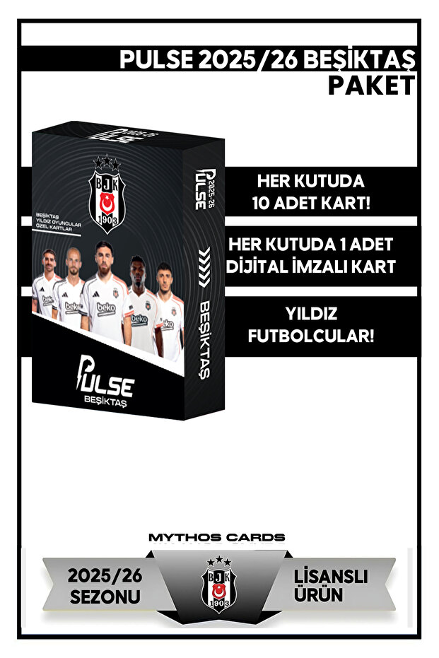 Beşiktaş - PULSE FUTBOLCU KARTLARI 2025/26 - PAKET