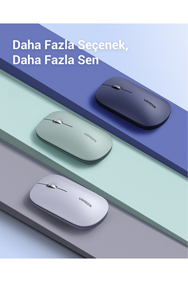 2.4Ghz Sessiz Tuşlu Kablosuz Optik Mouse, Gri, 90373 - 5