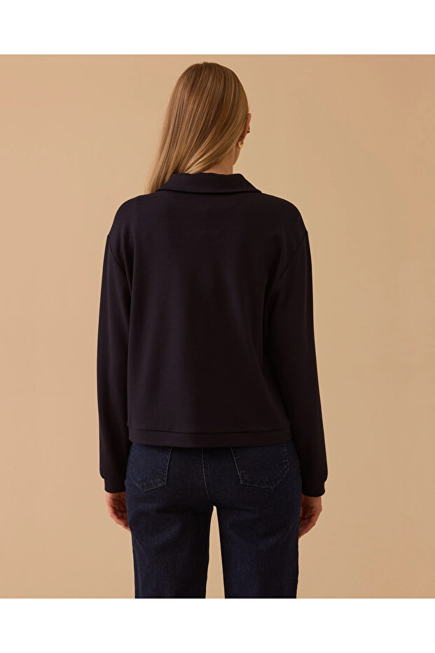 Bebe Yaka Düğmeli Örme Ceket - 4