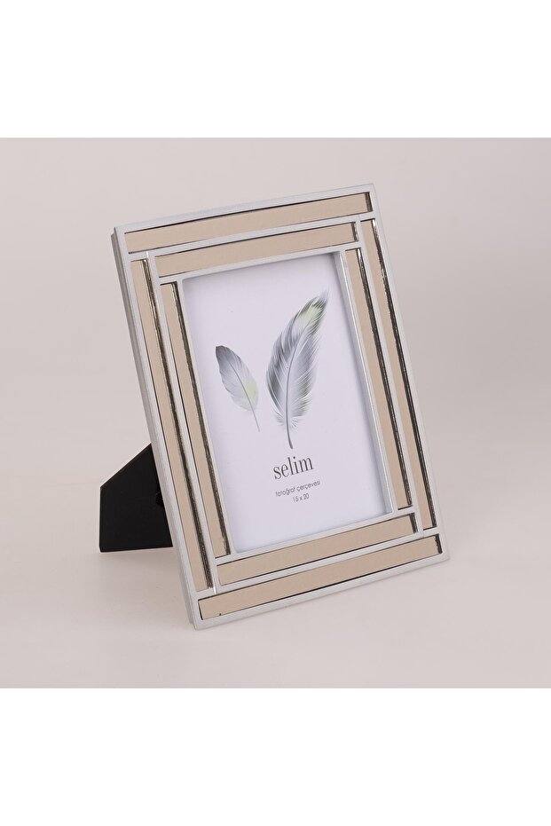 إطار فضي عاكس مقاس 15×20 لارا