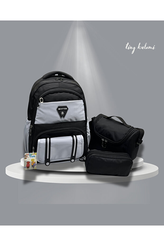 Plain Simple Waterproof Satin Fabric Elementary School S Backpack Elementary School Simple S Backpack Elementary School Backpack - 1