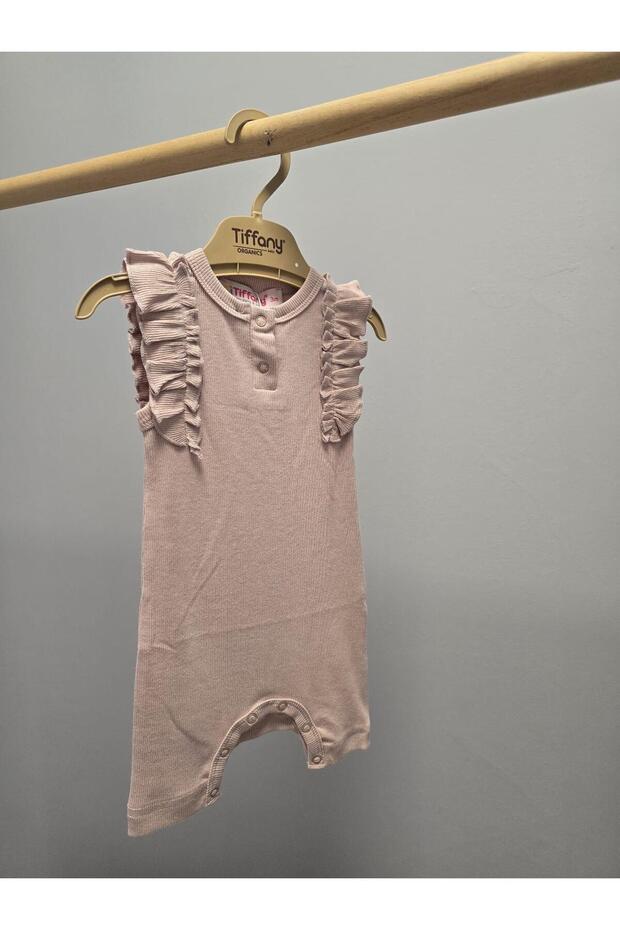 Jumpsuit Modal Ruffled Buttoned Modal Organic Theme Pink