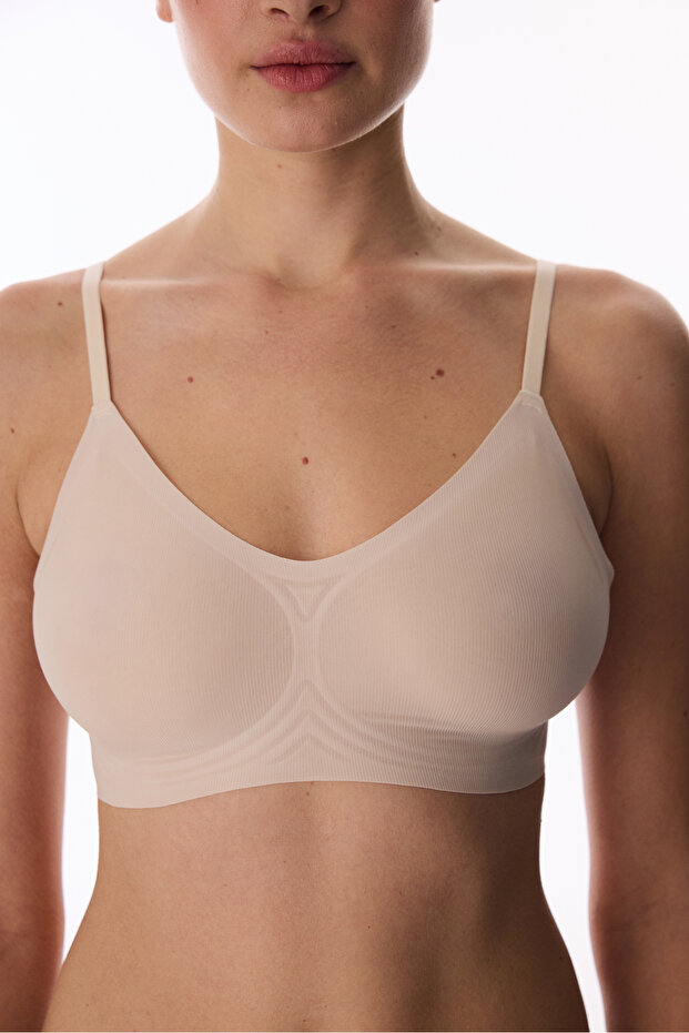 Керамичен бежов сутиен Zerogram - 5