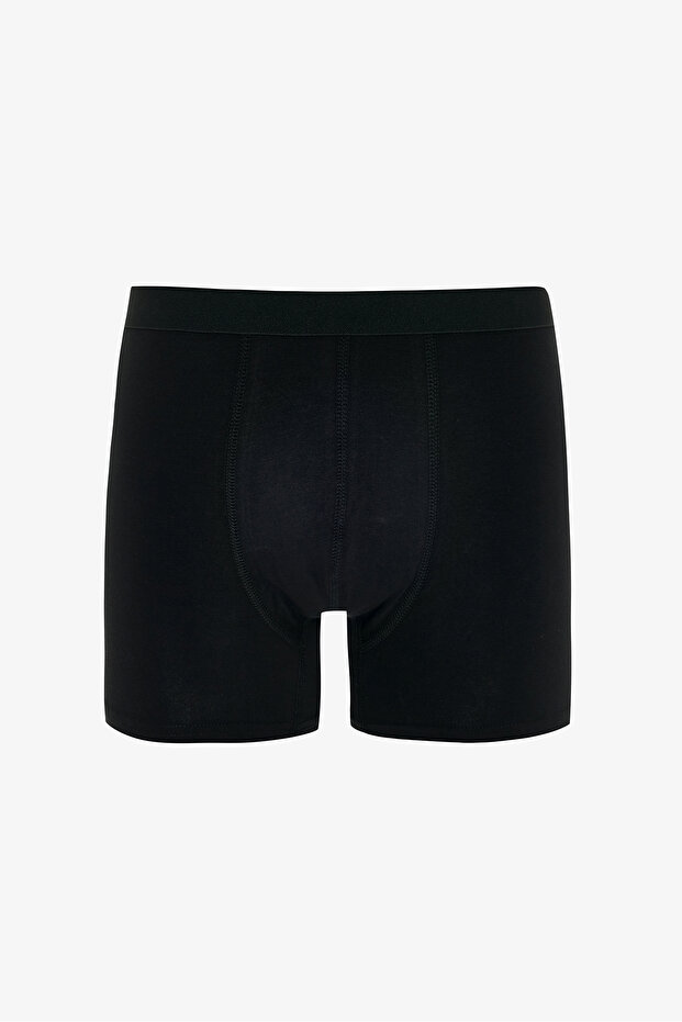 Men's Cotton Basic Black 5-Piece Boxer - 2