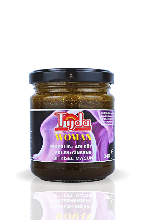 Woman Bitkisel Macun 240 gr-Arı sütü,Polen,Propolis,Bal,bitki karışımları Özel içerikli macun - 1