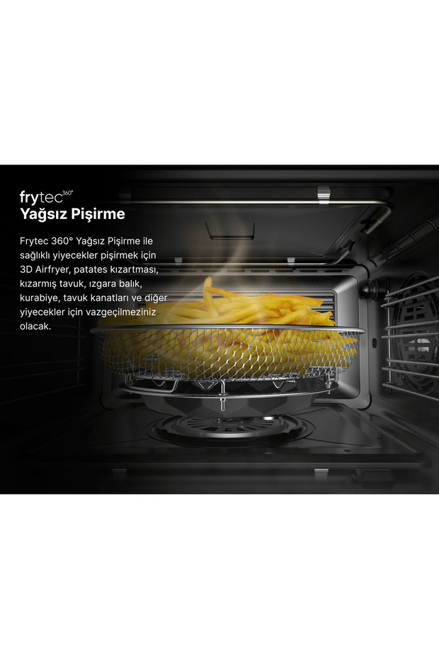 MF 5010 B 50 Lt Beyaz Buhar Destekli Mini Fırın - 6