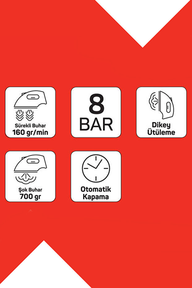 AR6048 SteamArt Plus Buhar Kazanlı Ütü 3000W, 1.5 L Su Tankı, Gri - 8