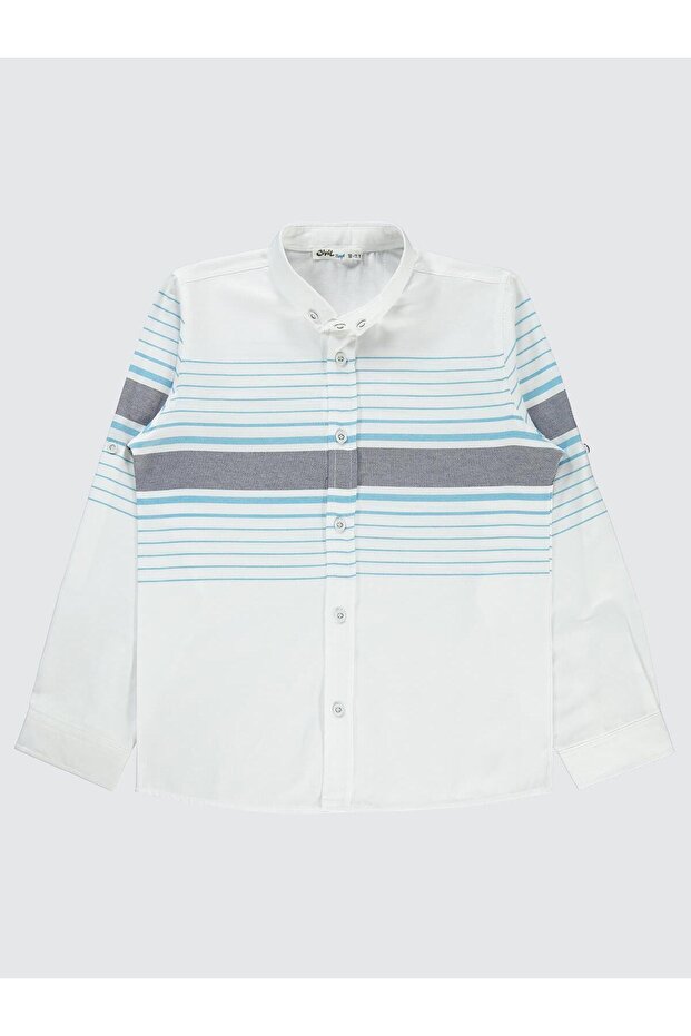 Striped Shirt for 10-13 Years Old - Gray