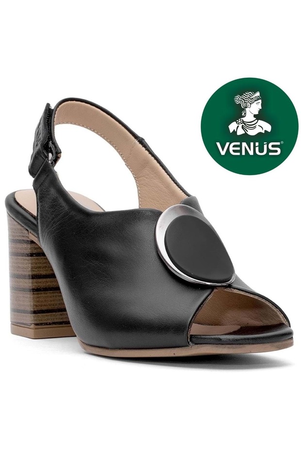 Nobilis Genuine Leather Comfort Orthopedic Women's Sandals Black
