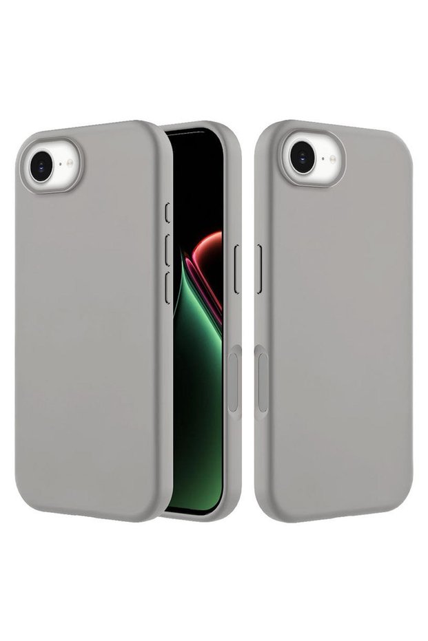 حافظة مخملية قابلة للمسح متوافقة مع هاتف Apple iPhone 17e باللون البيج