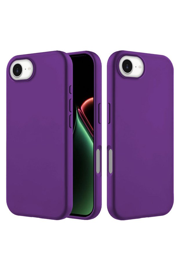 Apple iPhone 16E Compatible Velvet Erasable Launch Case Deep Purple