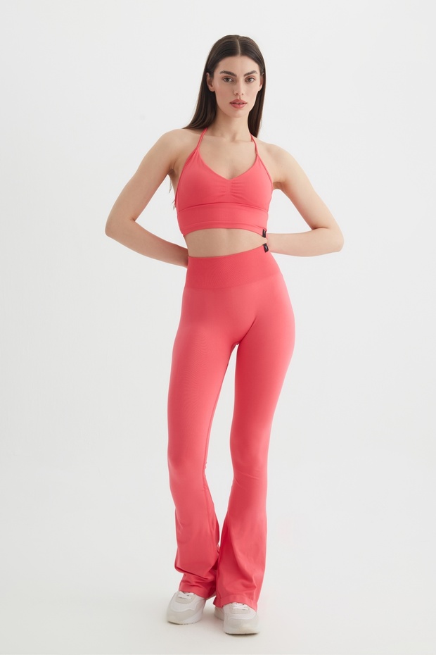 Women's Seamless Flared Leg High-Waisted Shaping Sculpting Sports Leggings