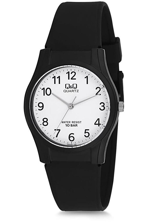 Vq02J001Y Black Silicone Strap Numerological Men's Wristwatch