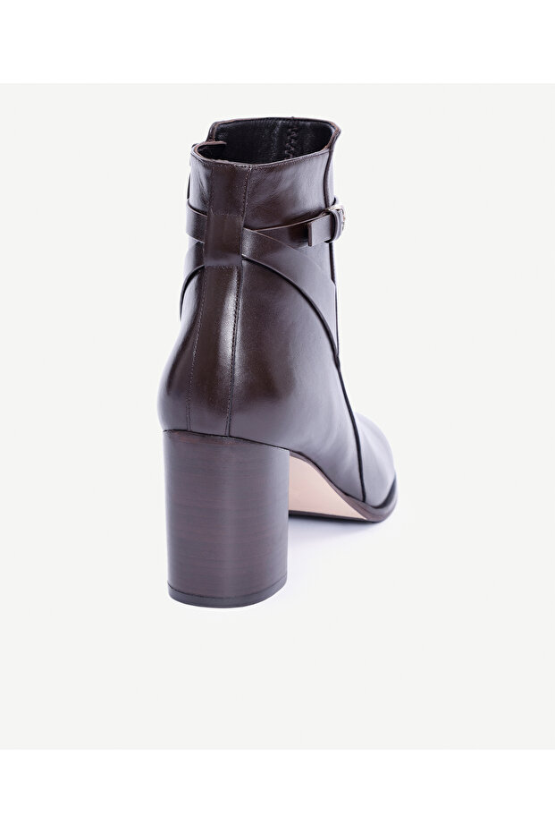 Topuklu Deri Bot - 3