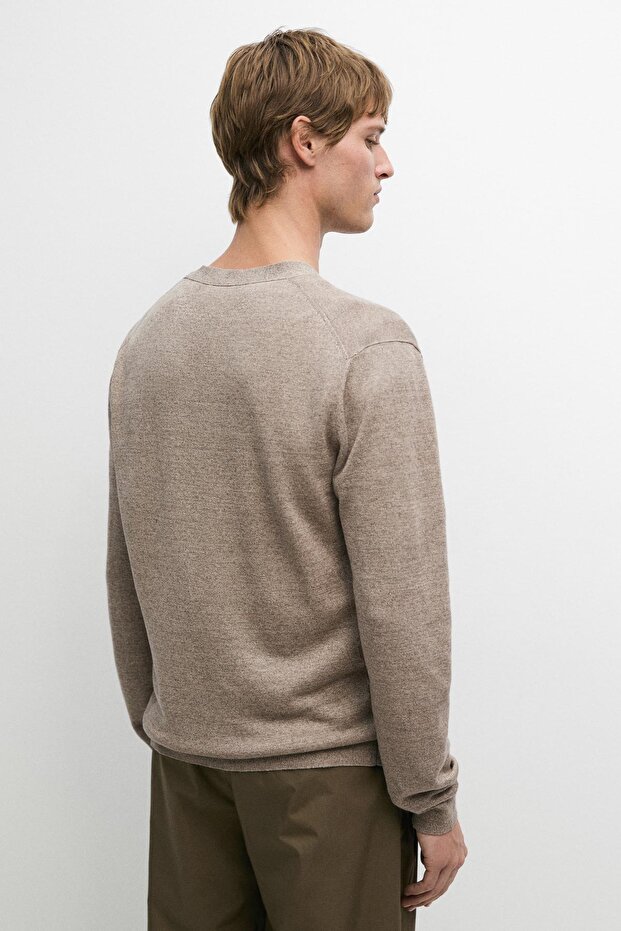 Linen button-down knit cardigan - 3