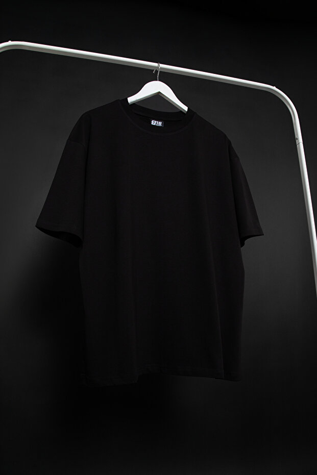 816 Design Black Basic Premium Oversize Tshirt