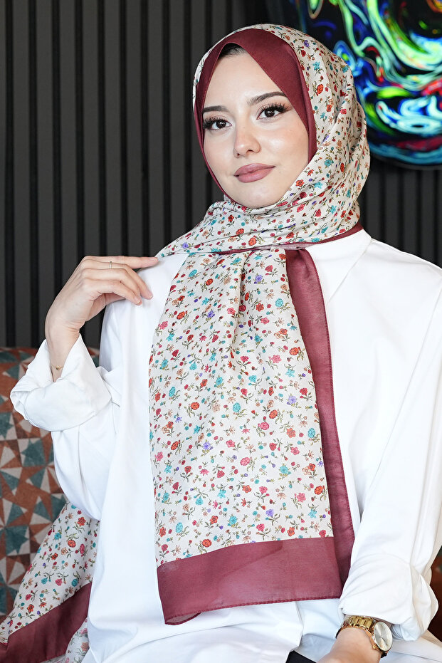 شال ناعم بنمط زهرة الرمان من ميني بار قطن - 3