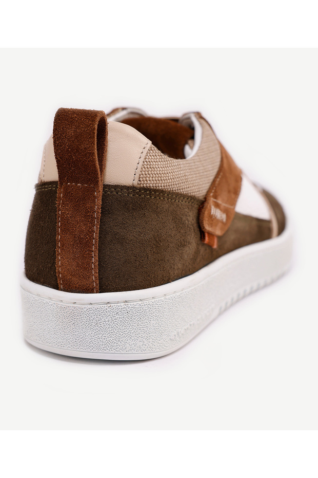 Segmented Leather Sneaker - 3