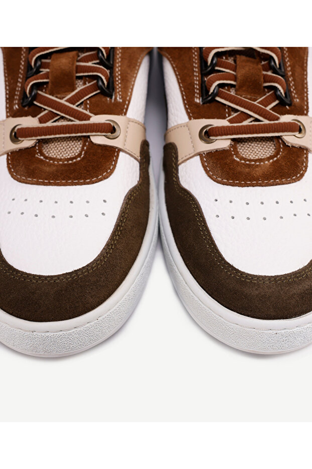 Segmented Leather Sneaker - 4