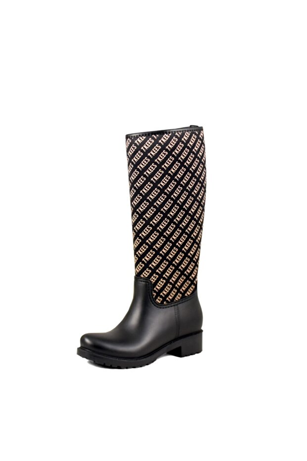 Women's Black Stylish Waterproof Rain Boots