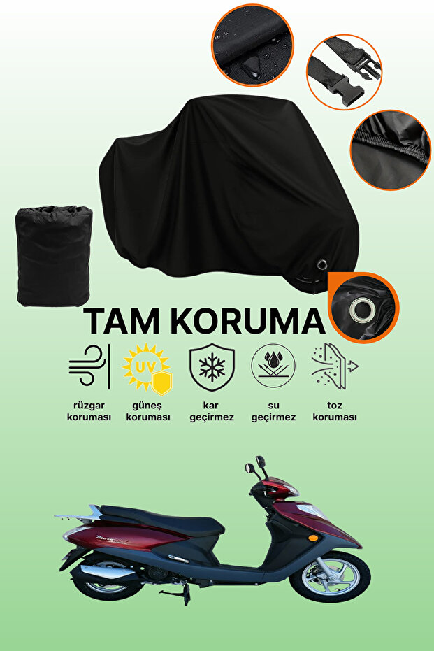 Motolux Ceo 110 Compatible Motorcycle Tarpaulin Compatible with Black Lock