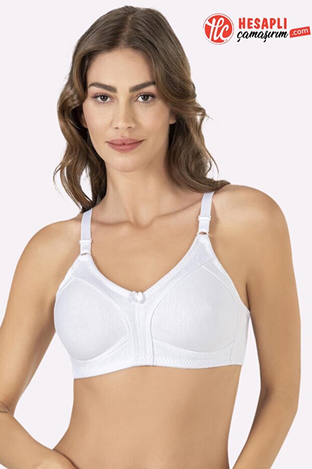 Premium Women's Plus Size Minimizer Non-Wired Non-Supporting Gathered Combed Cotton Comfortable Bra