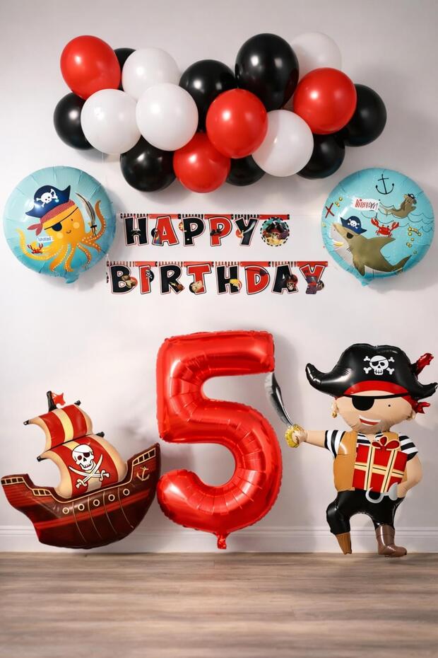 5 Year Old Pirate Themed Birthday Party Celebration Set