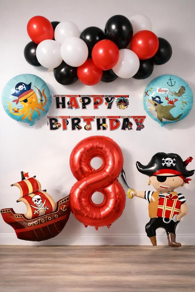 8 Year Old Pirate Themed Birthday Party Celebration Set