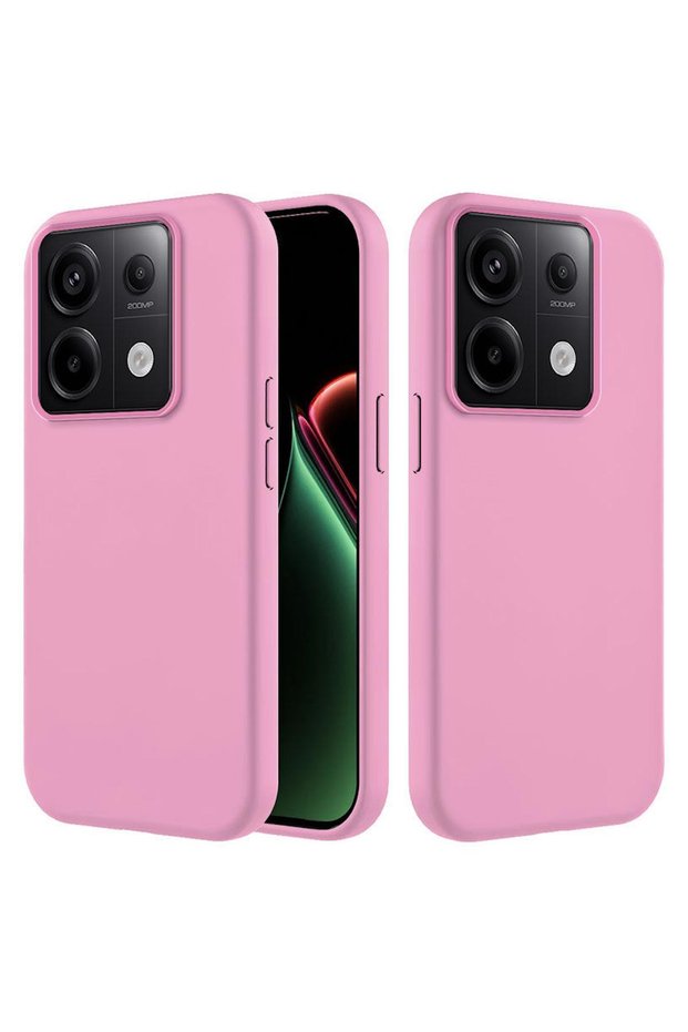 Xiaomi Redmi Note 14S Compatible Case with Velvet Interior and Erasable Launch Case in Pink