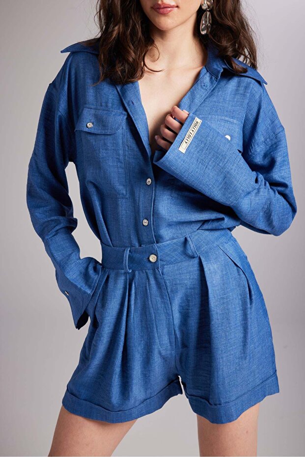 Mini Julia Şort Mavi - 3