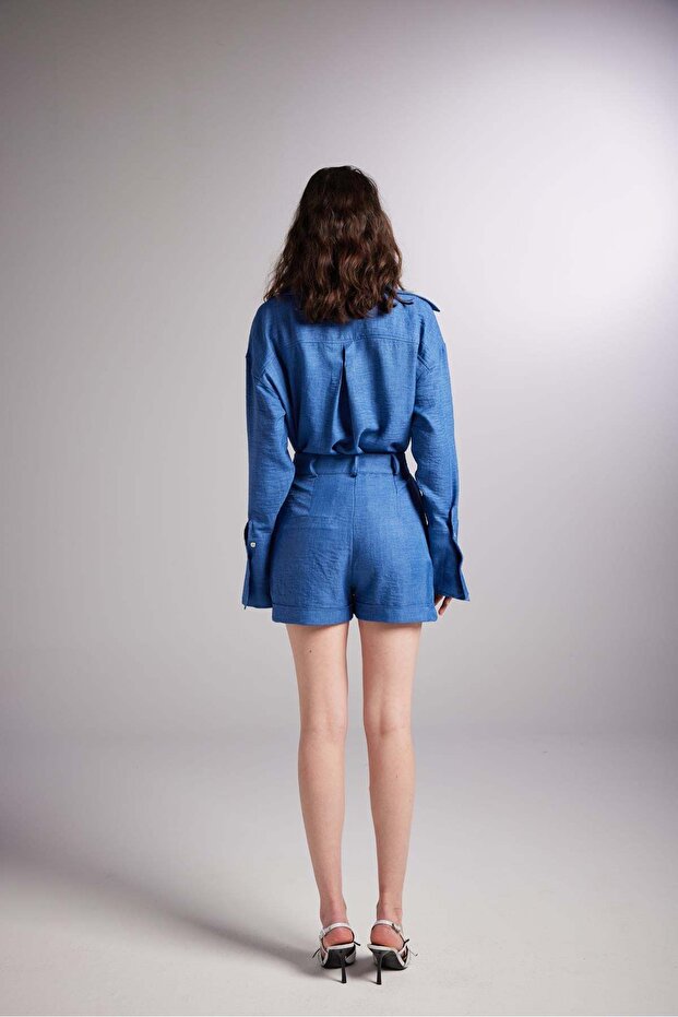 Mini Julia Şort Mavi - 6