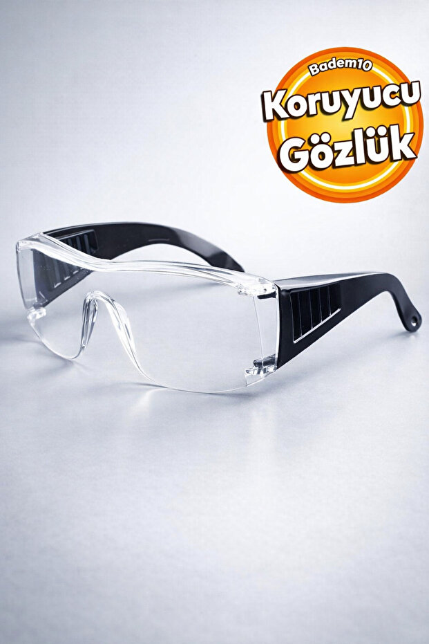 Badem10 İş Güvenlik Güvenliği Gözlüğü Lazer Uv Laboratuvar Koruyucu Kaynak Gözlüğü Korumalı Gözlük Şeffaf