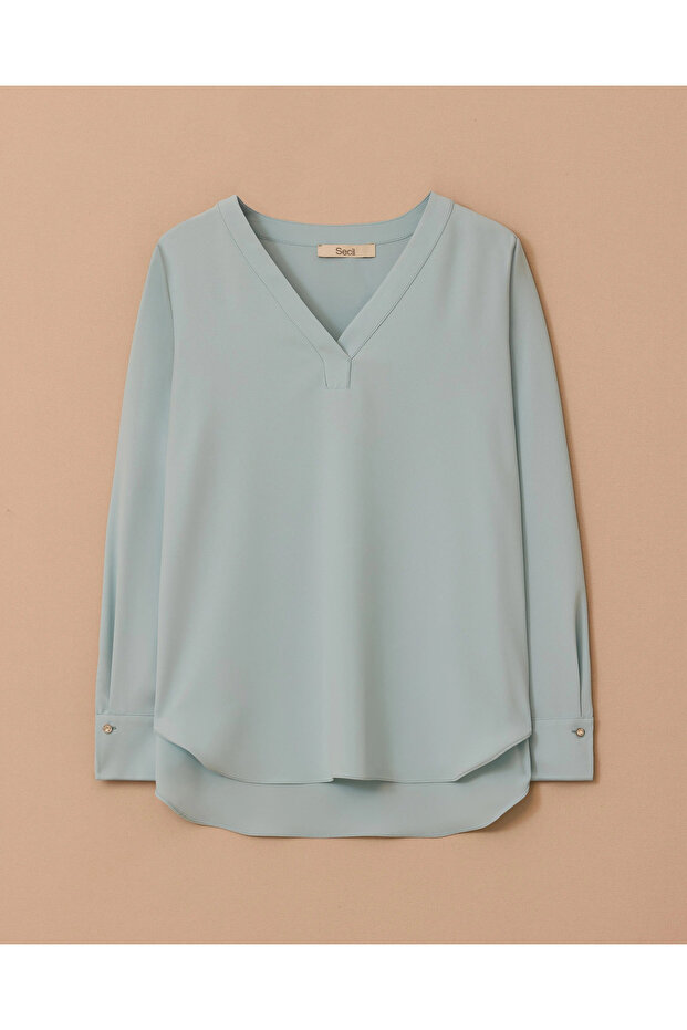 V Yaka Basic Bluz - 5