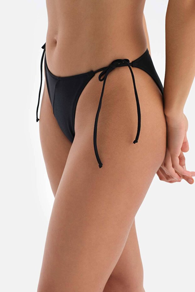Black Spaghetti Bikini Bottom - 5
