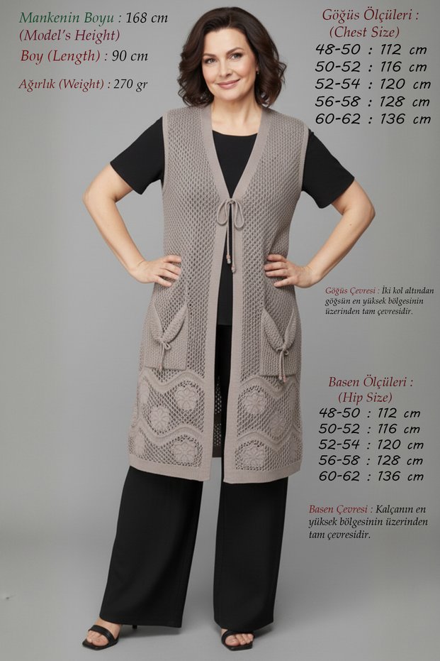 Large Size Knitwear Women's Oversized Summer Cotton Pack Anti-Sweat Lace-Like Knit Long Tunic Mother Mink Vest