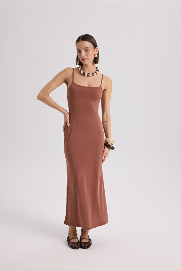 Ferry Kahve Basic Elbise - 3