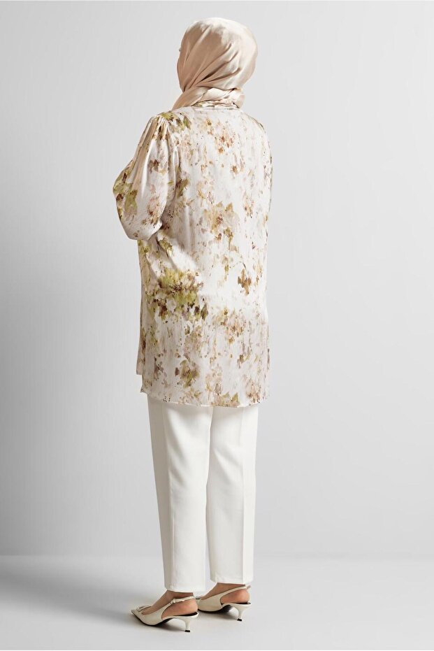Patterned Satin Tunic 20708 - 4