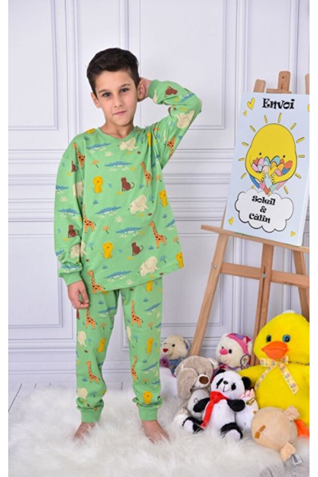 Boy's animal print pajama set gk313