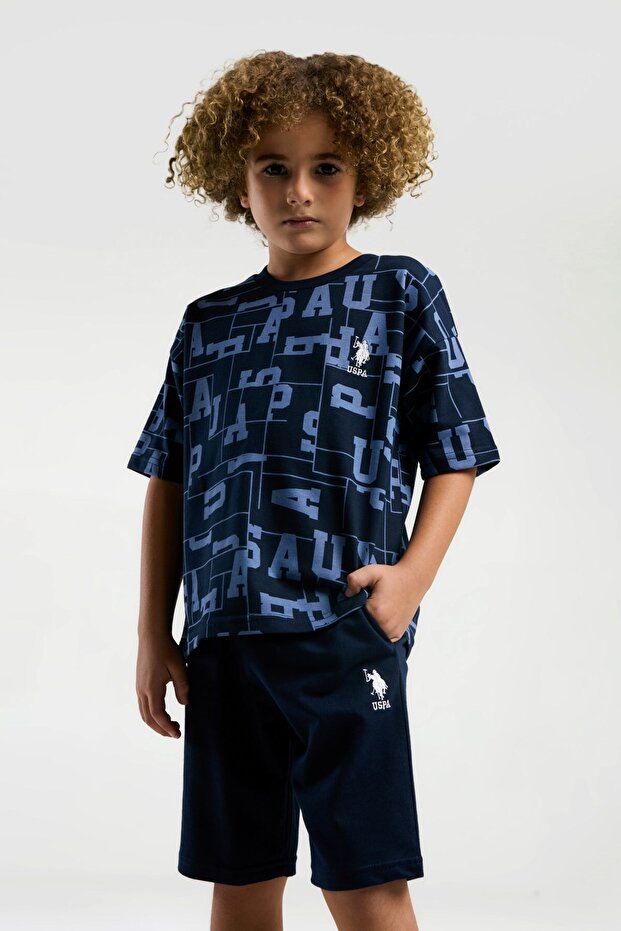 Men's Youth 2000 Letter Print 2-Piece Set Gkp0095