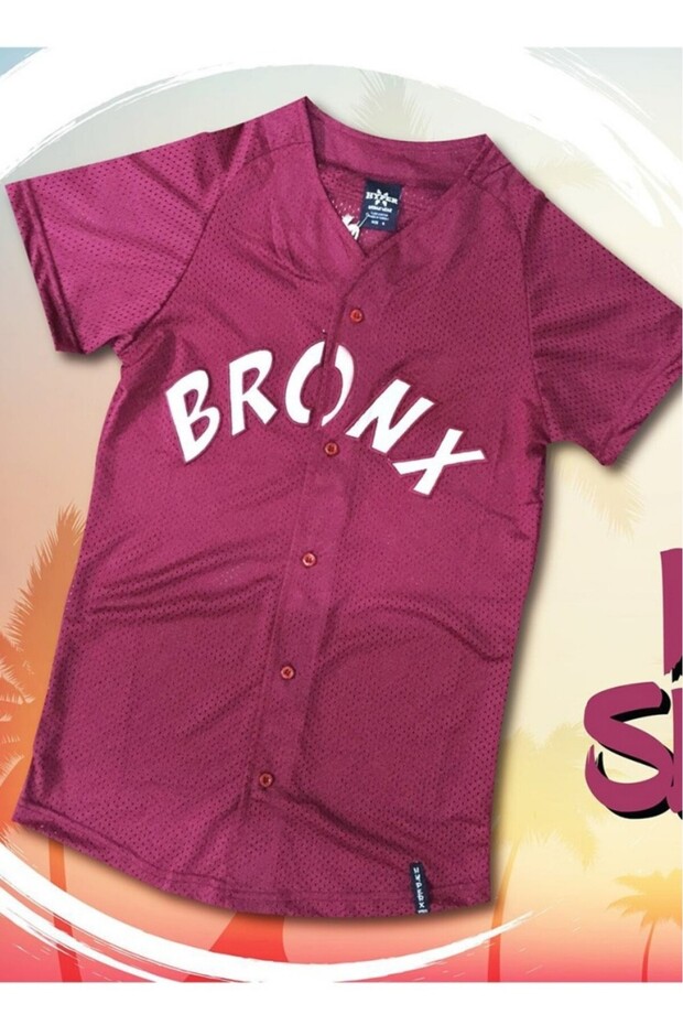 Dar Kalıp Bronx Fileli Baseball Gömlek HYP372BR - 1