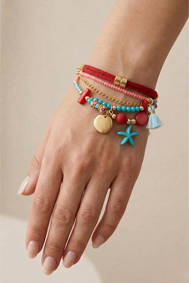 ETHNIC BOHEM MULTI BRACELET NATURAL STAR