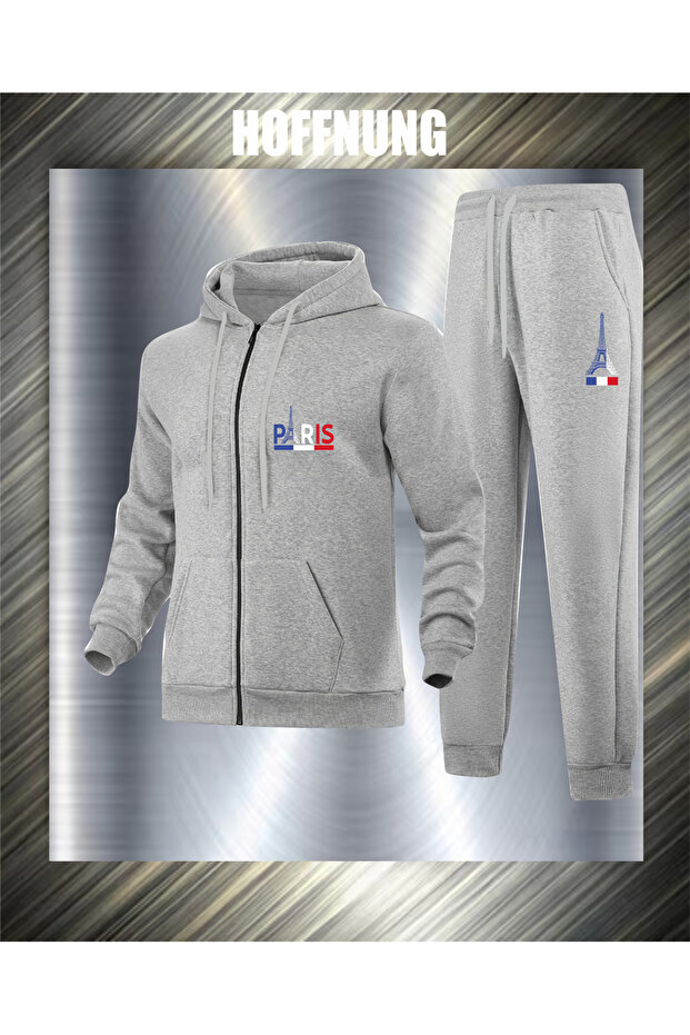 FULL ZIP EIFFEL TOWER وضع الصيف كبير الحجم