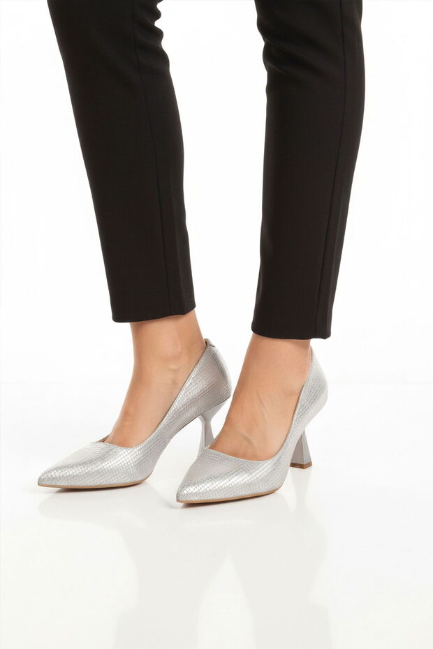 Silver Women's Heeled Shoes